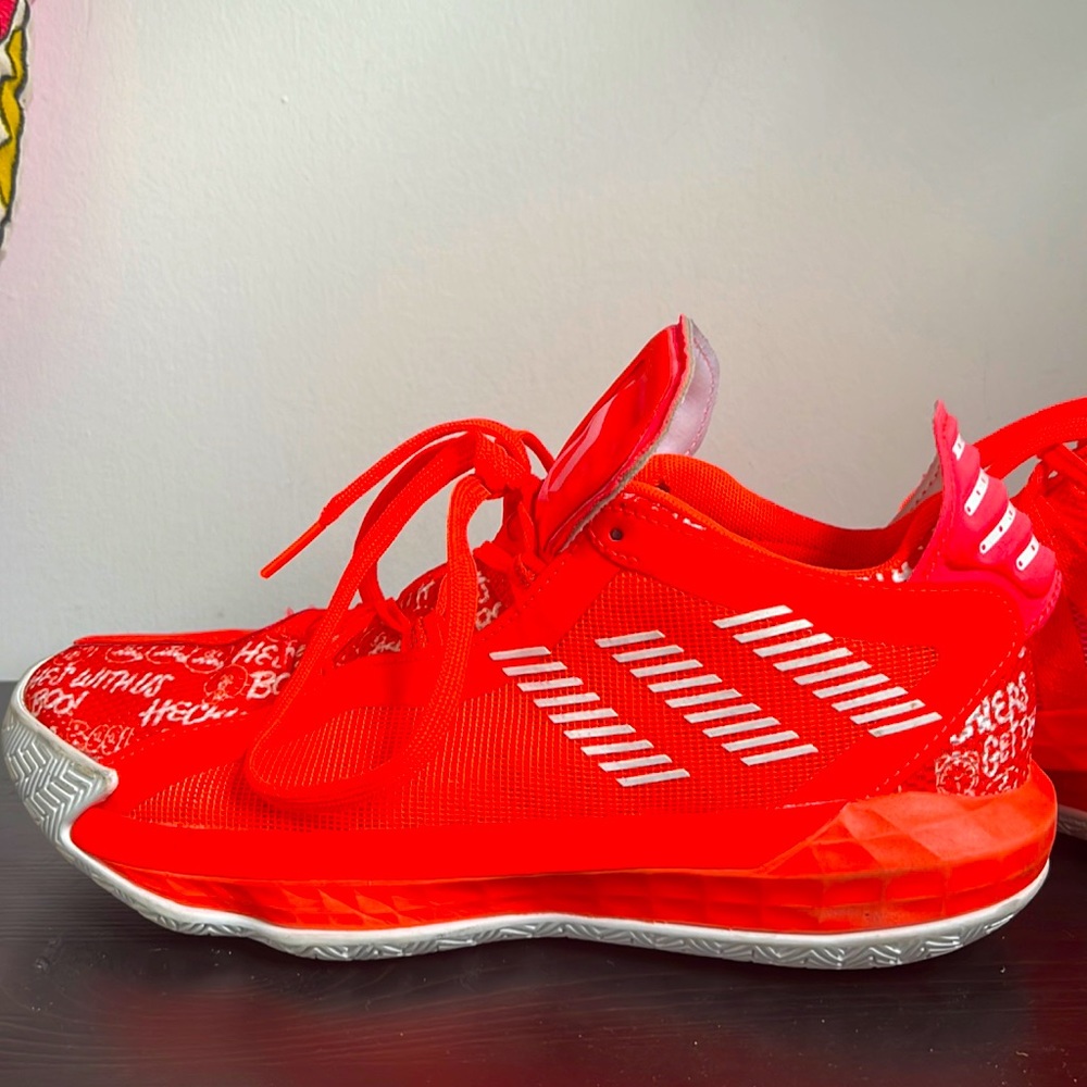 Orange ADIDAS court sneakers